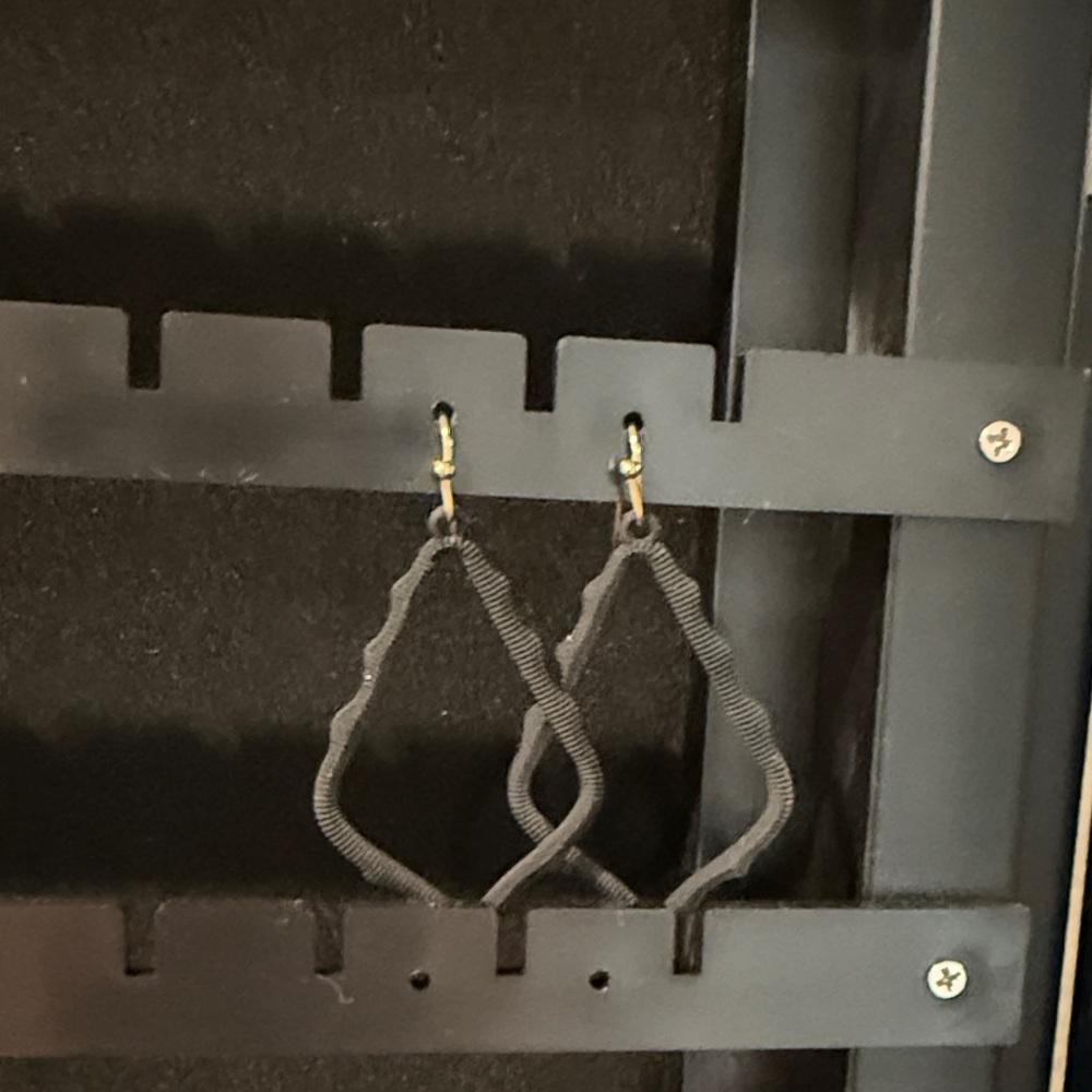 Black Wavy Hoop Earrings